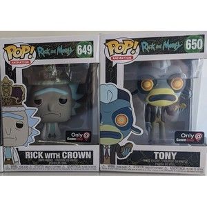 Funko POP! Rick and Morty Mystery Box Gamestop Exclusive Tony #650 and Rick #649